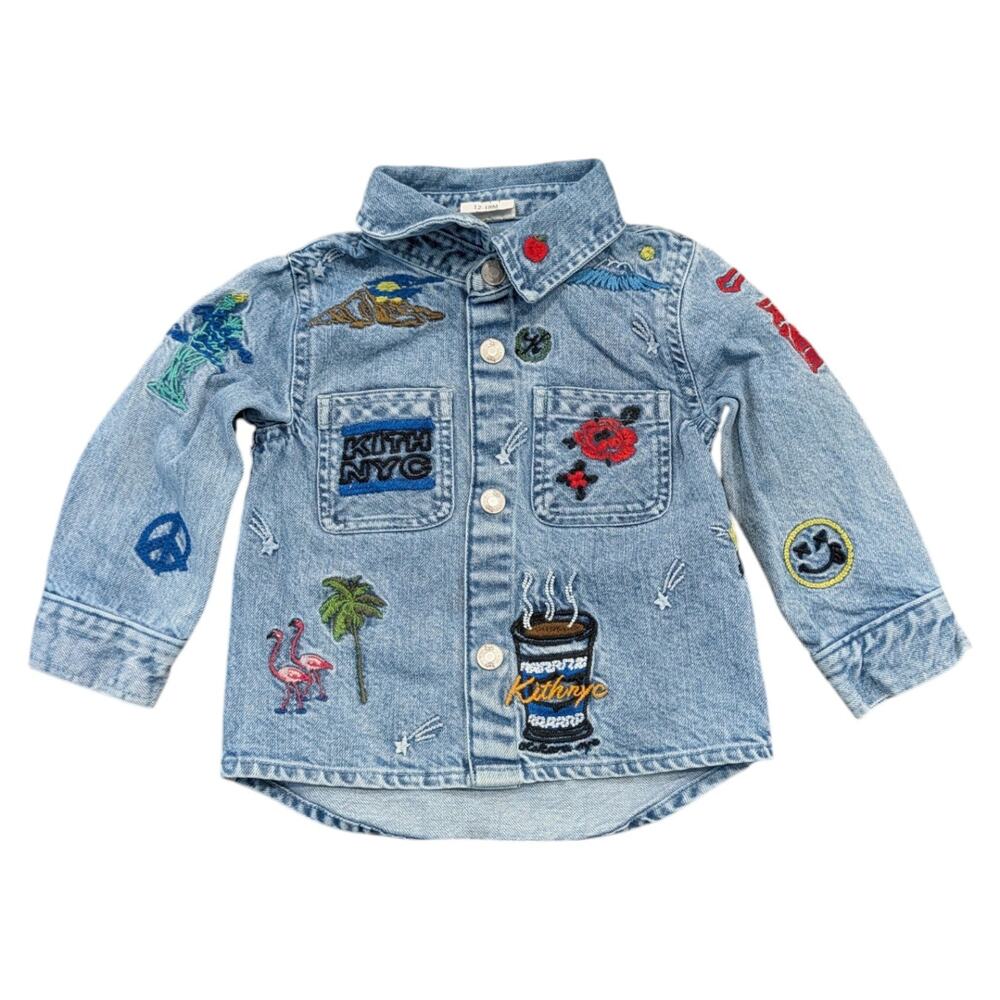 Youth Kith AOP Embroidered Art Denim Jacket